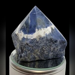 NEW Blue Sodalite Raw Crystal Polished Top Point